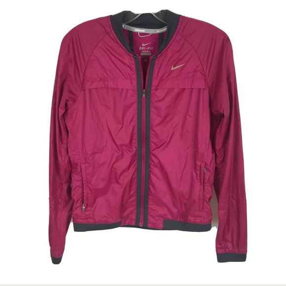 Nike Jackets & Blazers - Nike dri-fit running jacket windbreaker pink